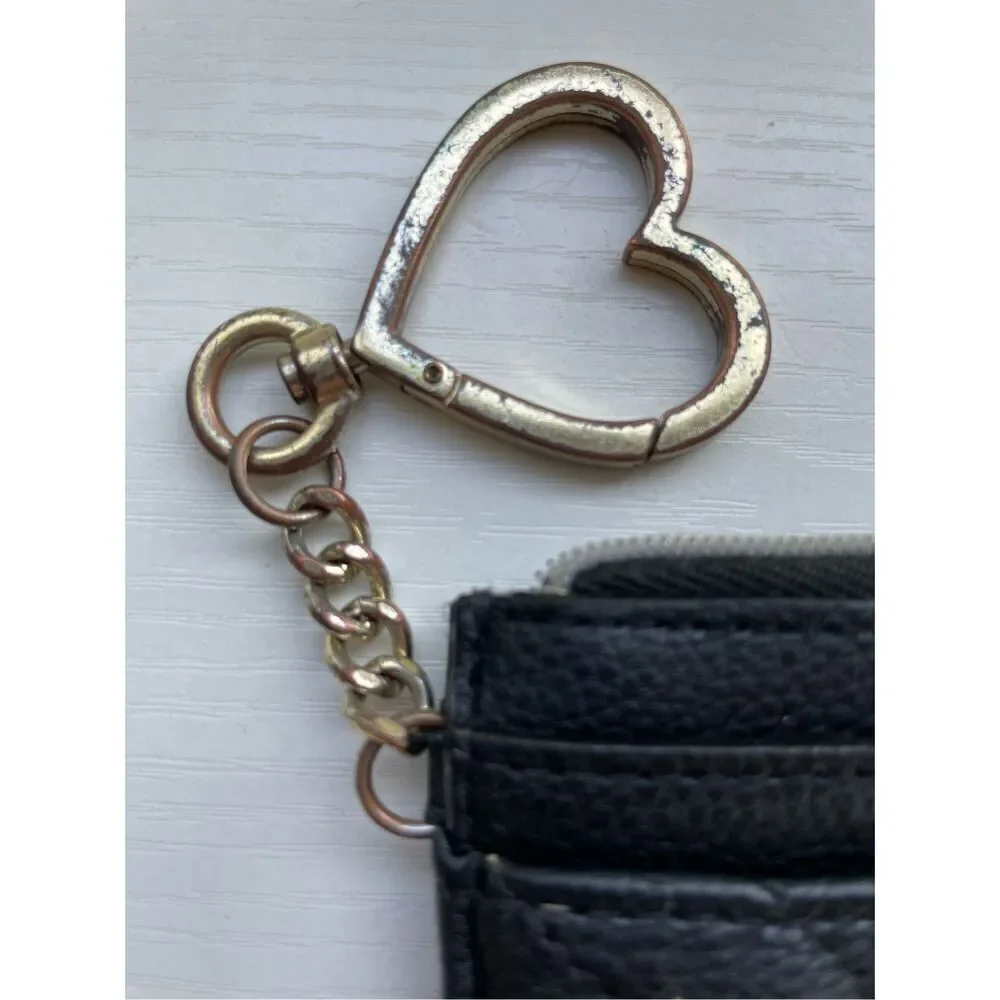 Victorias‎ Secret Black Studded Card Case & Slim Zip Wallet Gold Silver Wristlet - Picture 10 of 13